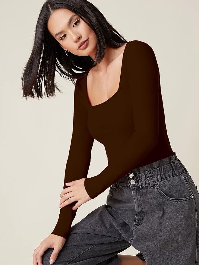 tops women aahwan women's & girl's solid long sleeve polyester slim fit top tops women aahwan women's & girl's solid long sleeve polyester slim fit top