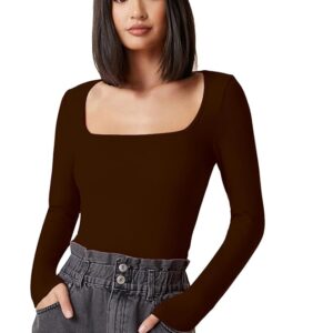 tops women aahwan women's & girl's solid long sleeve polyester slim fit top