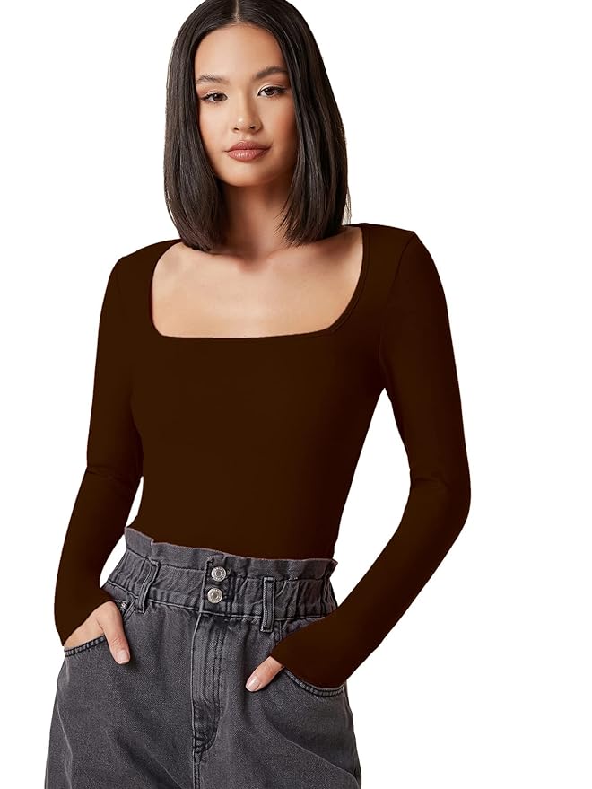 tops women aahwan women's & girl's solid long sleeve polyester slim fit top tops women aahwan women's & girl's solid long sleeve polyester slim fit top